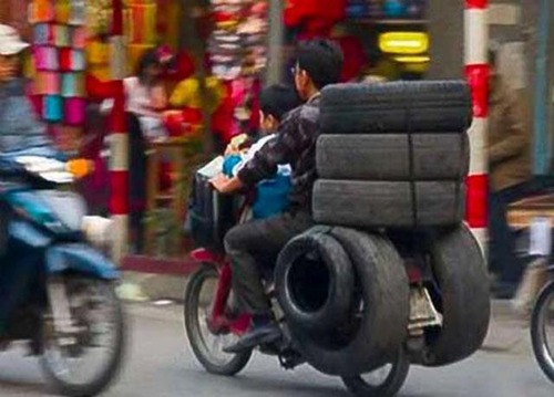 限界,バイク,荷物,積んでいる,おもしろ画像,まとめ012